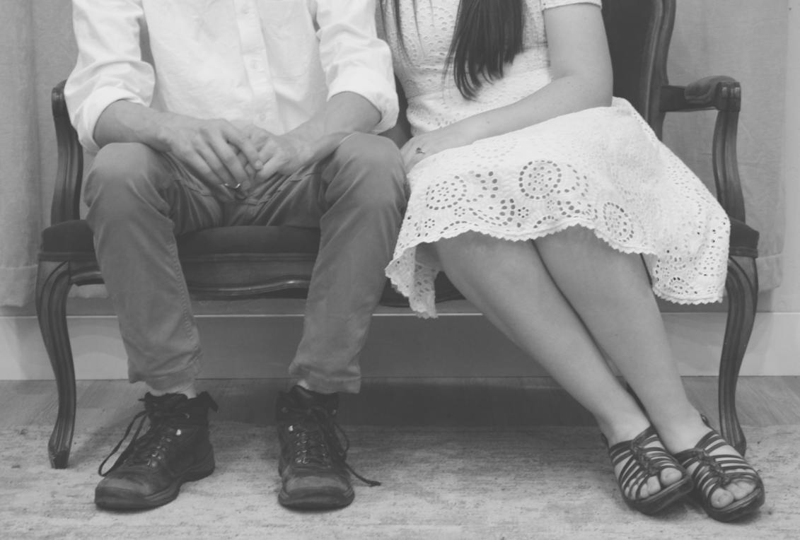 Engagement photo of Micah and Anjali