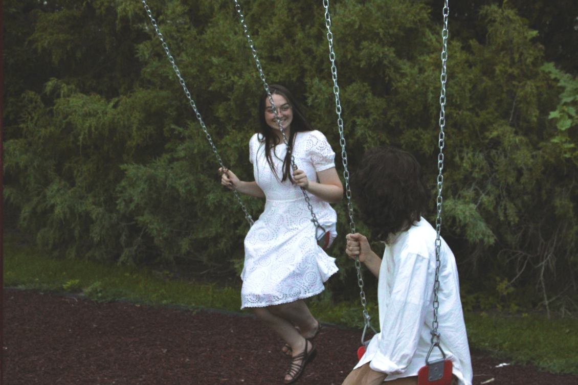 Engagement photo of Micah and Anjali