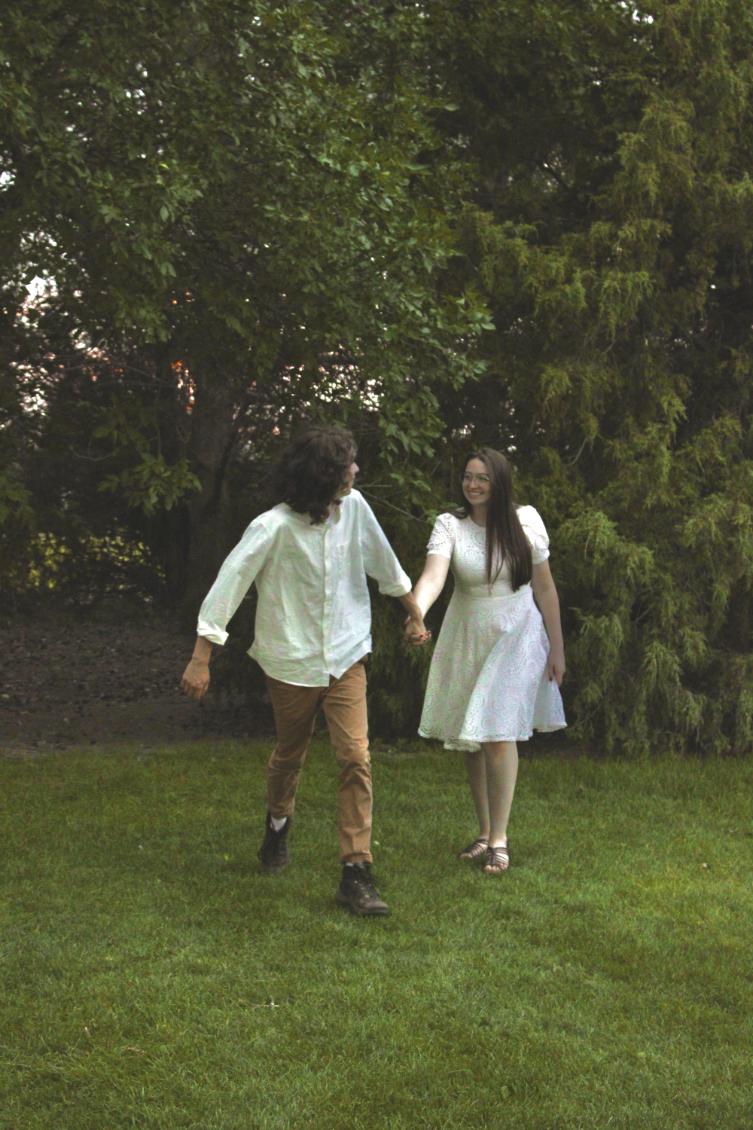 Engagement photo of Micah and Anjali