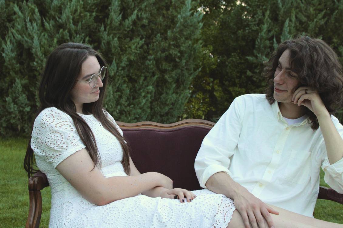 Engagement photo of Micah and Anjali